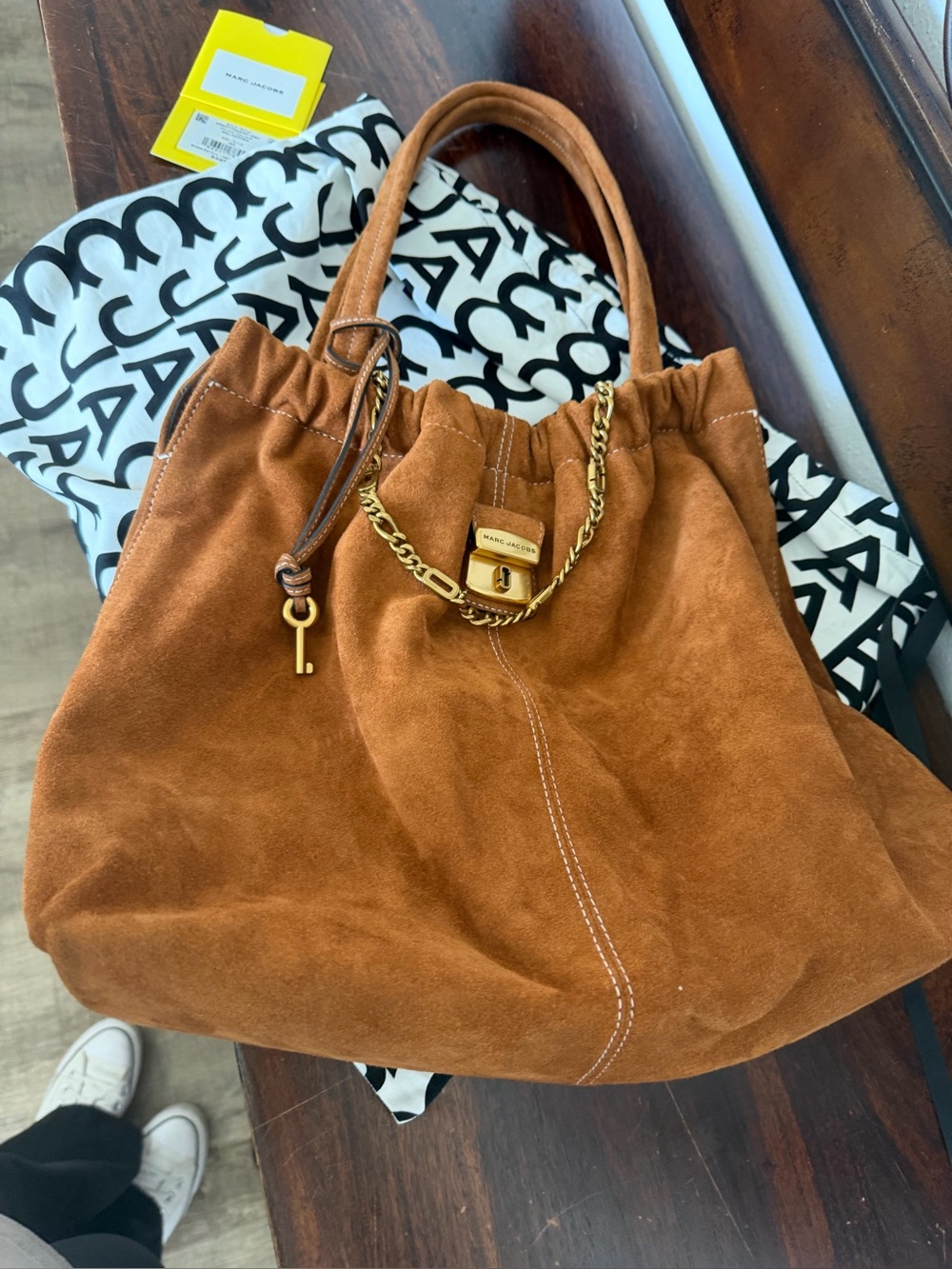Marc Jacobs  stunning CHRISTINA Suede tote in the shade copper
Barely used